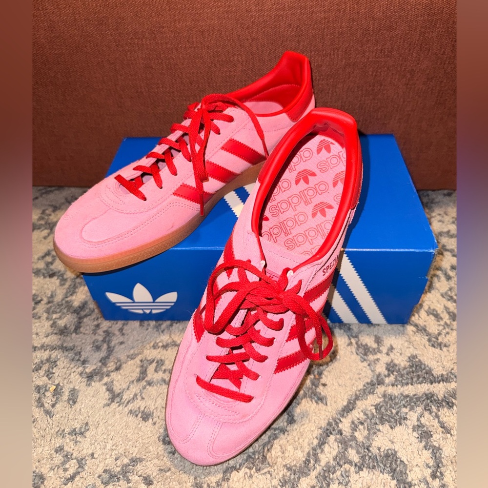 Adidas Handball Spezial Vibrant Pink and Red Sneakers